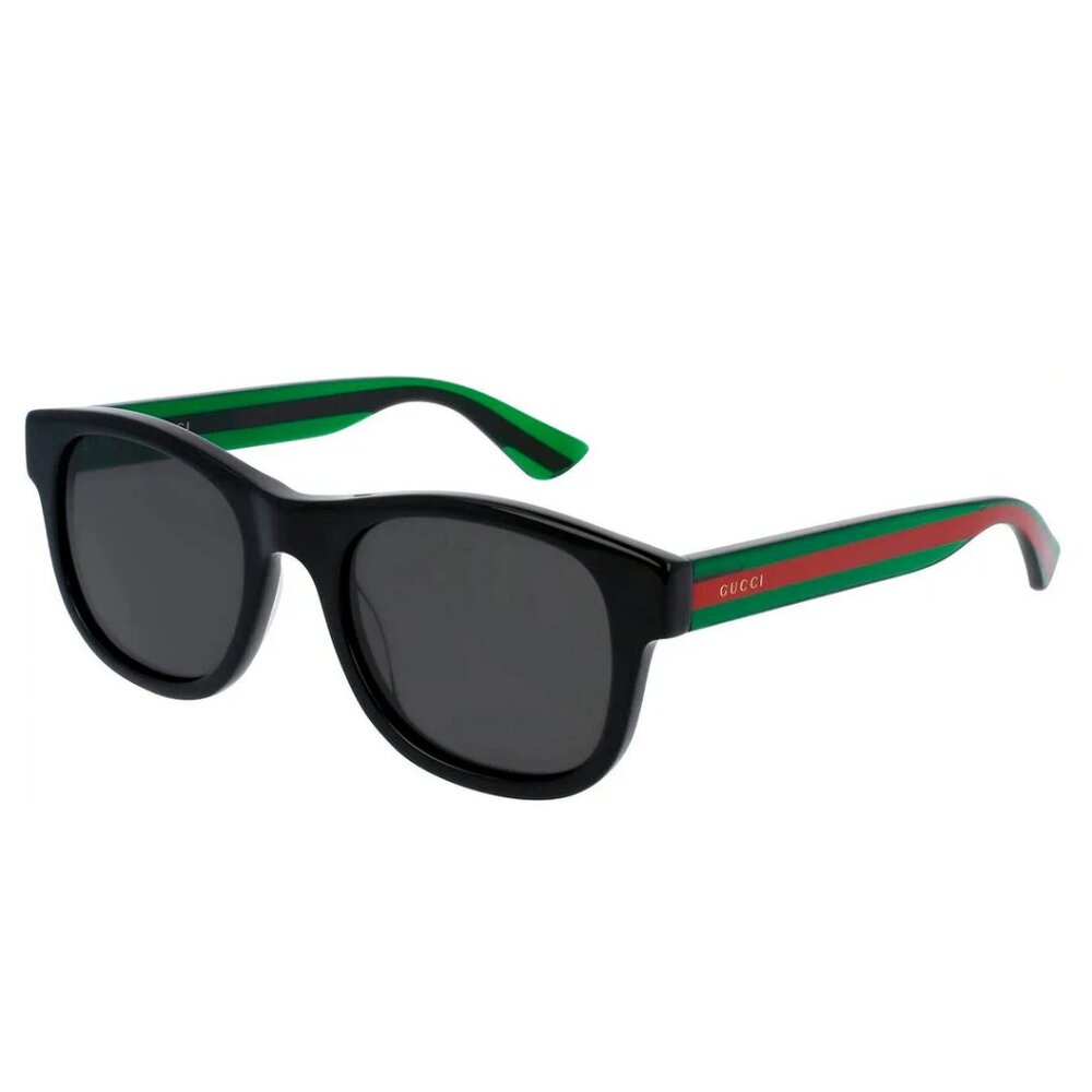 ❌SOLD❌New Gucci GG0003SN 006 52 - Black/Green Sunglasses
